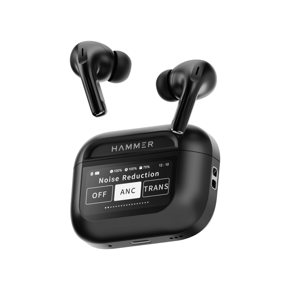 Hammer Screen 32dB ANC+ENC TWS Earbuds (Black)